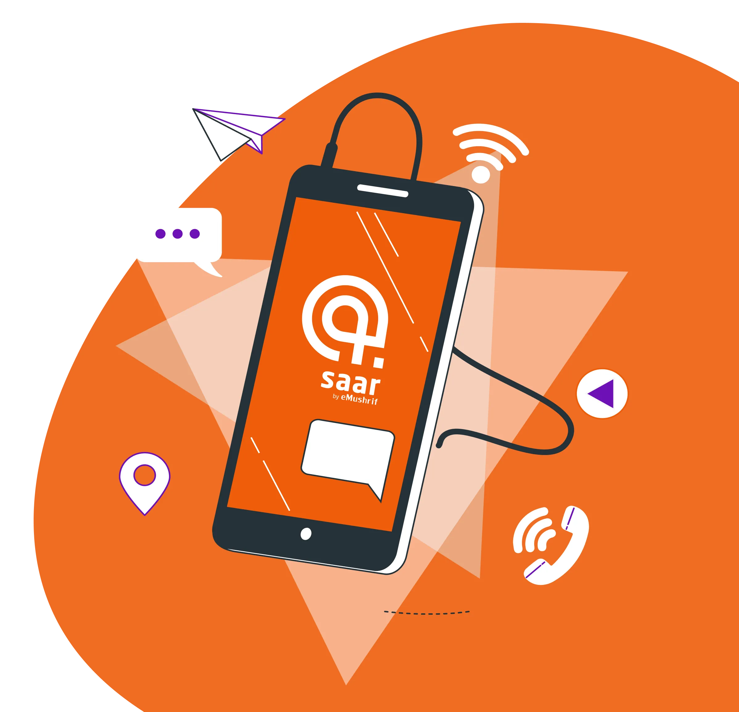 Saar app illustration.